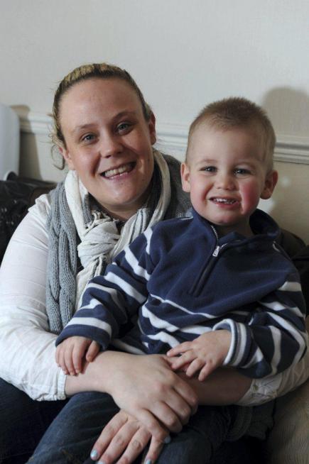 TOUGH COOKIE: Brave Lucas Wilton with mum Jenna Stanworth