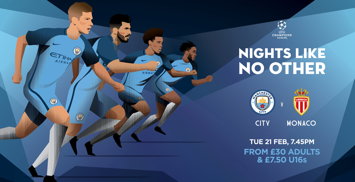 GIVEAWAY Tickets for Manchester City v AS Monaco in Champions League
