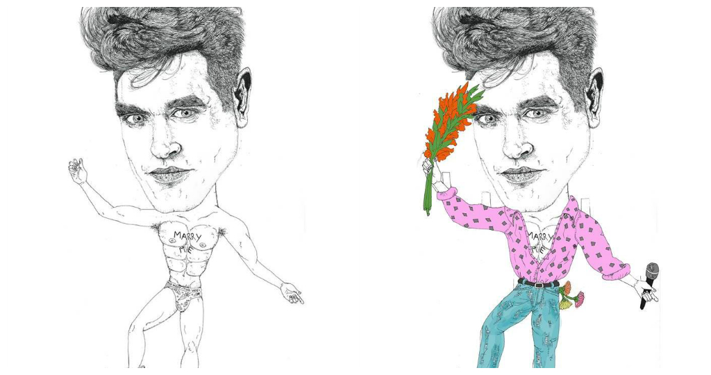 Paint a vulgar picture Make Morrissey a vicar in a tutu with Leeds