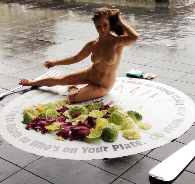 Naked in the rain... in BBQ sauce on a big plate: Manchester vegan vixen  shows animals have feelings too - Mancunian Matters