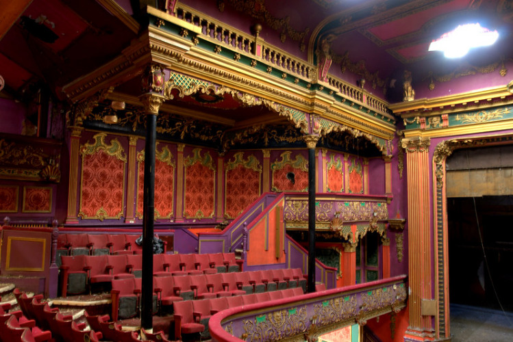 The balcony in Hulme Hippodrome auditorium