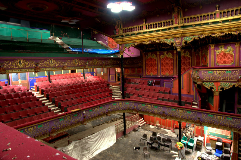 Hulme Hippodrome auditorium with seating 