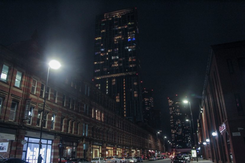 Deansgate at night