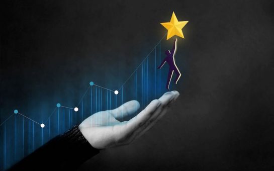 cartoon character holding a star