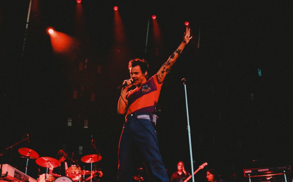 Harry Styles performing at Old Trafford Manchester.