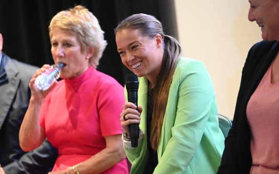 Fran Kirby spoke at the premiere of ITV's Wear The Rose: An England Rugby Dream