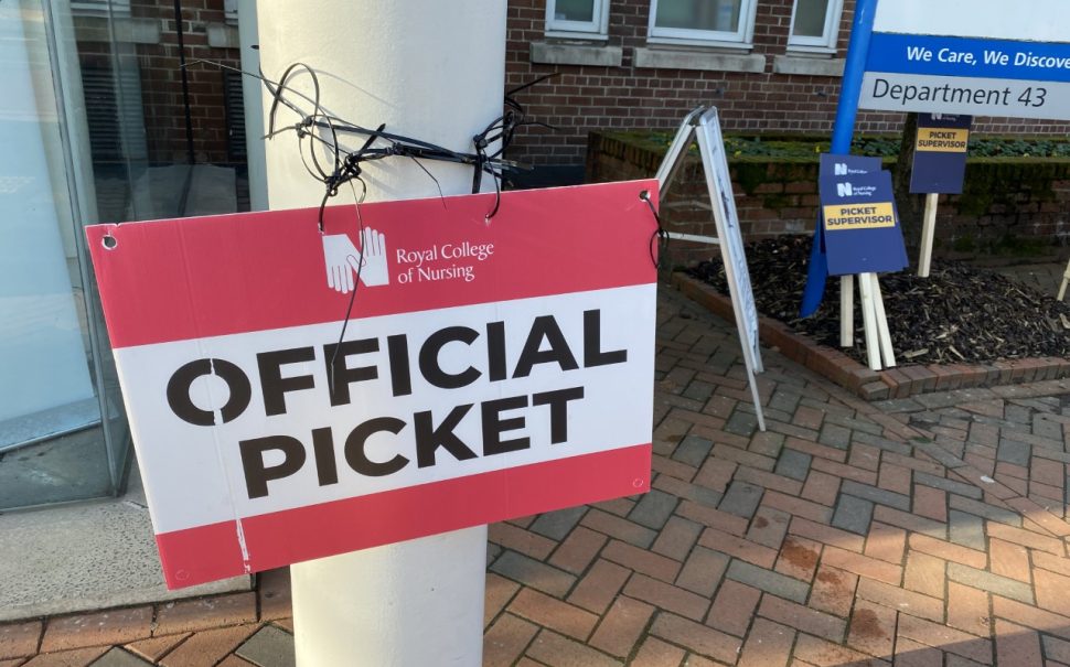 Nurse picket line