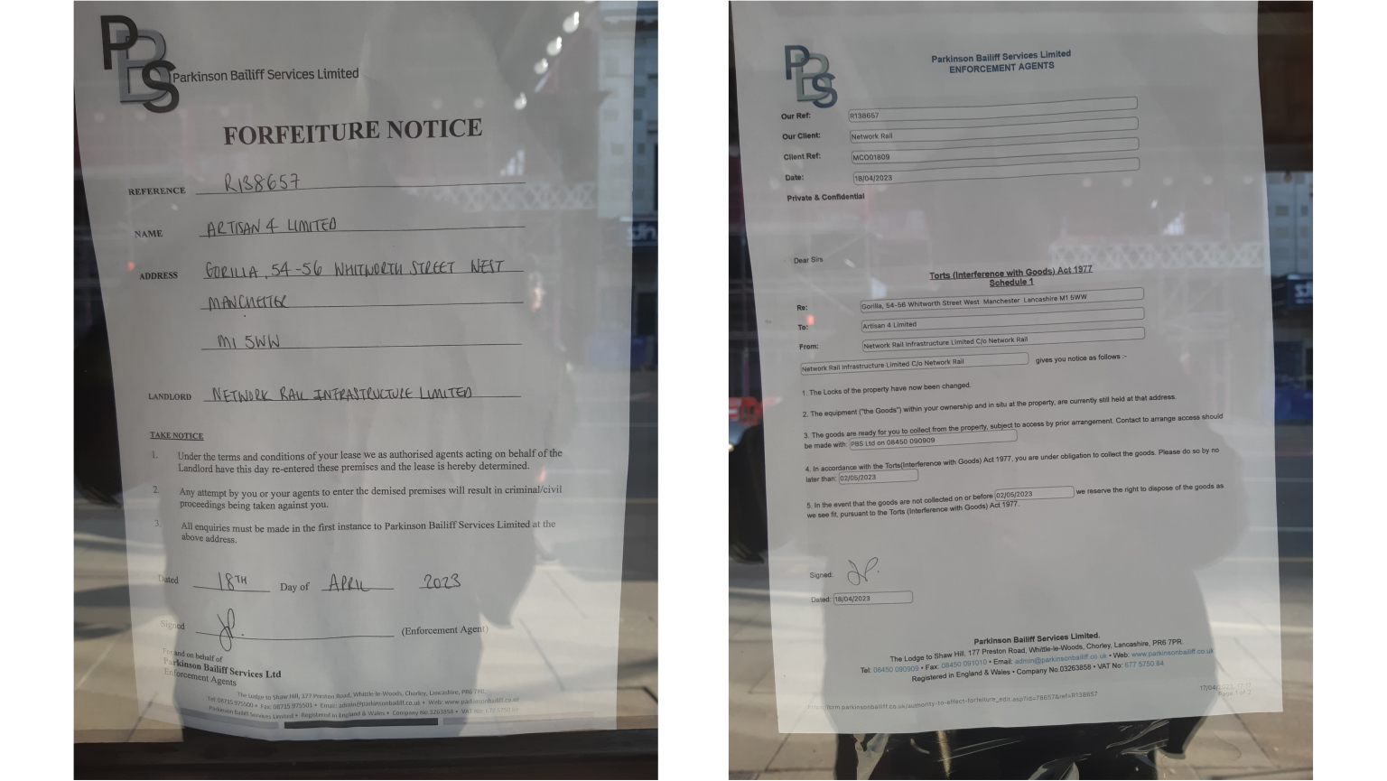 Manchester venue Gorilla temporarily closed after bailiff notice ...