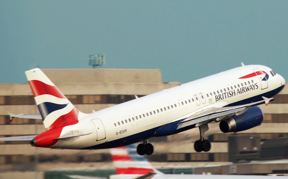 BA plane taking off