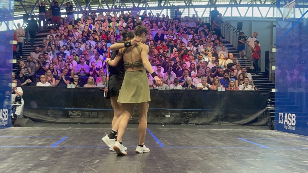 Nour and Nele hugged each other after the match.