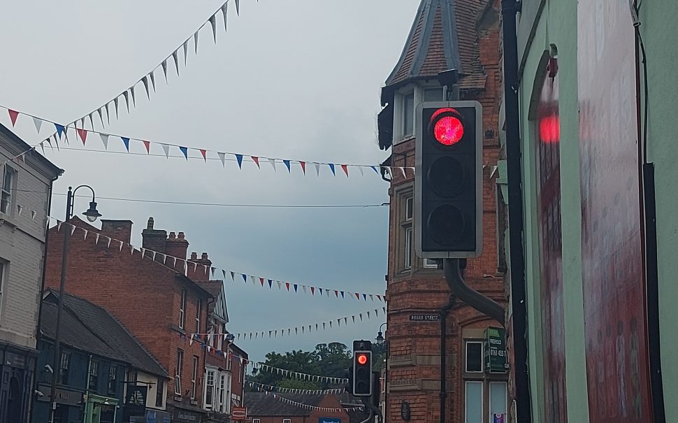 Traffic lights on a street