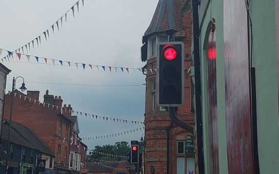 Traffic lights on a street