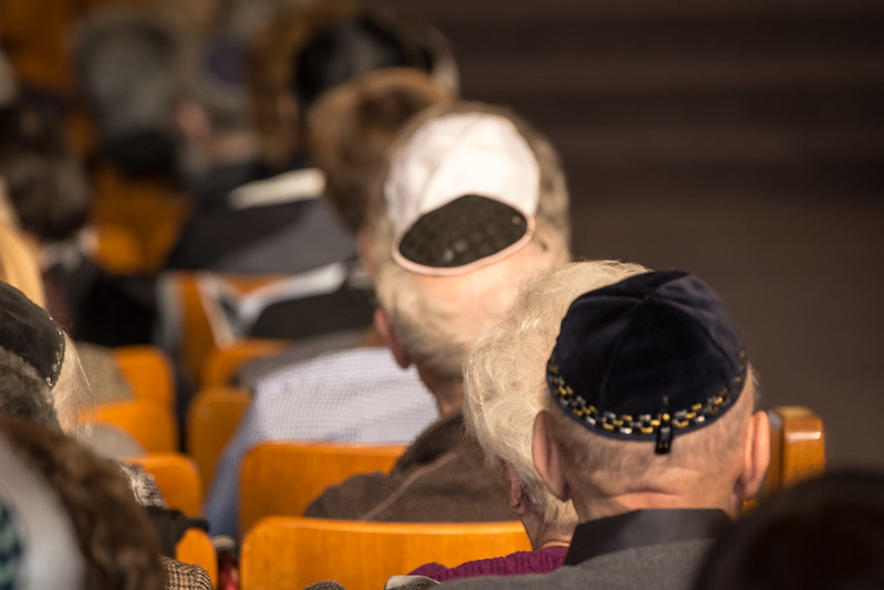 Jewish man wearing a Kippa