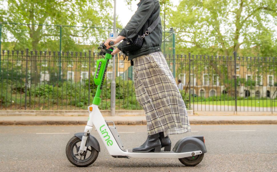 Person on an e-scooter