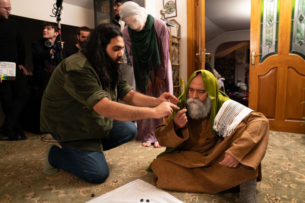 Director Basit Khan with Bhasker Patel - photo credit: Juan de Leon-Padmore 