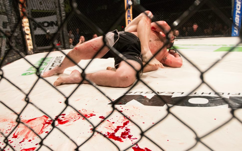 Two fighters in an MMA match (Credit: Free to use from Unsplash)