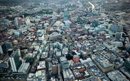 Manchester city centre from the air (Credit: Free to use from Unsplash)