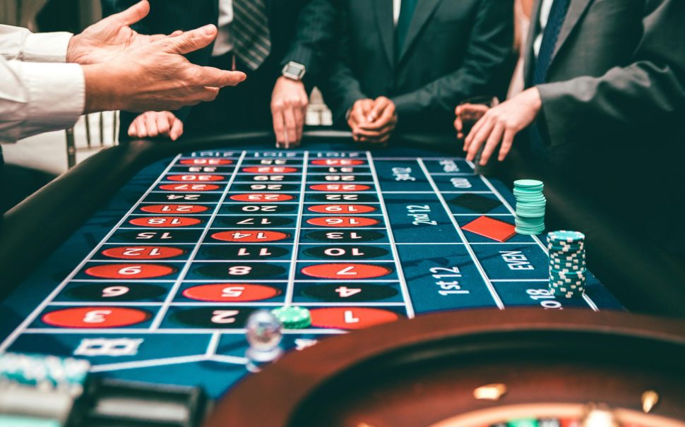 Stock image of a casino table