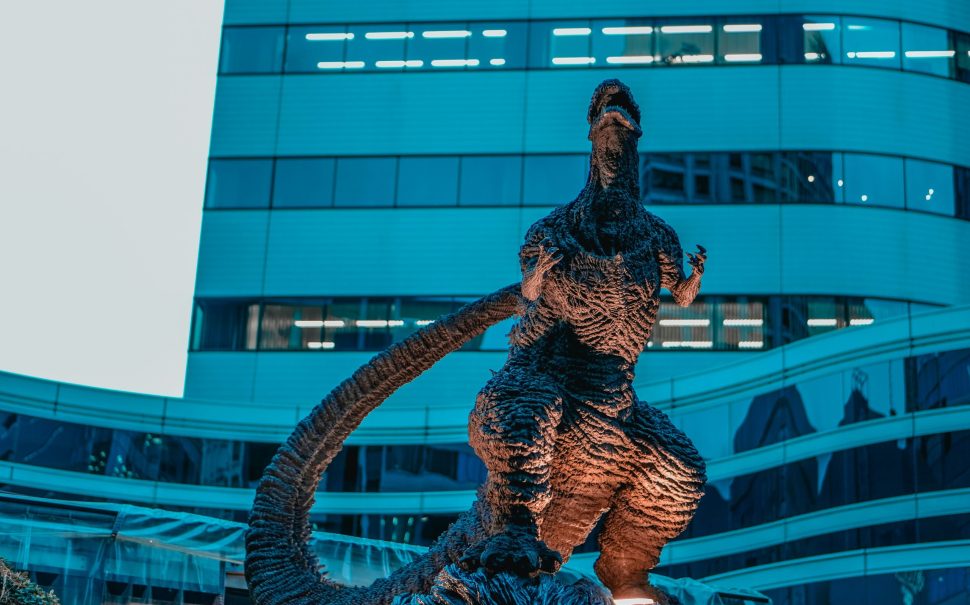 A statue of Godzilla (Credit: Free to use from Unsplash)